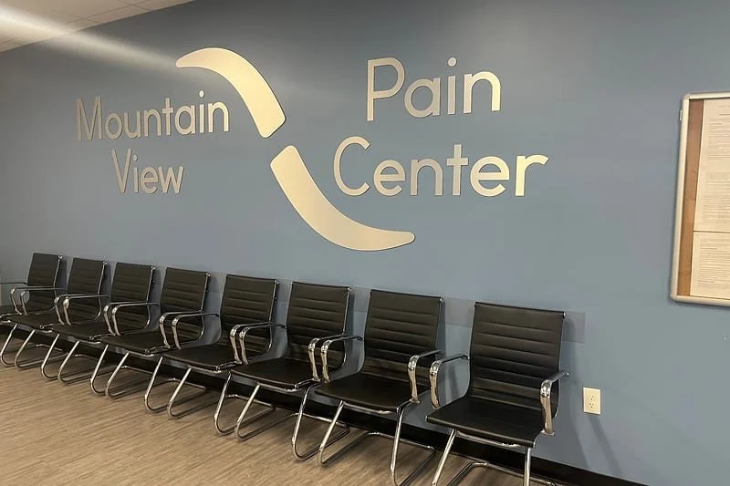 Waiting room at Mountain View Pain Center Highlands Ranch