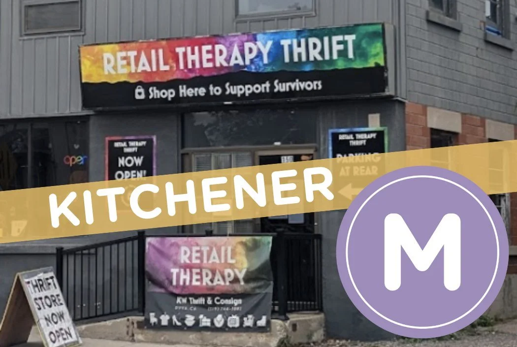 Retail Therapy KW Thrift storefront on King Street East in Kitchener