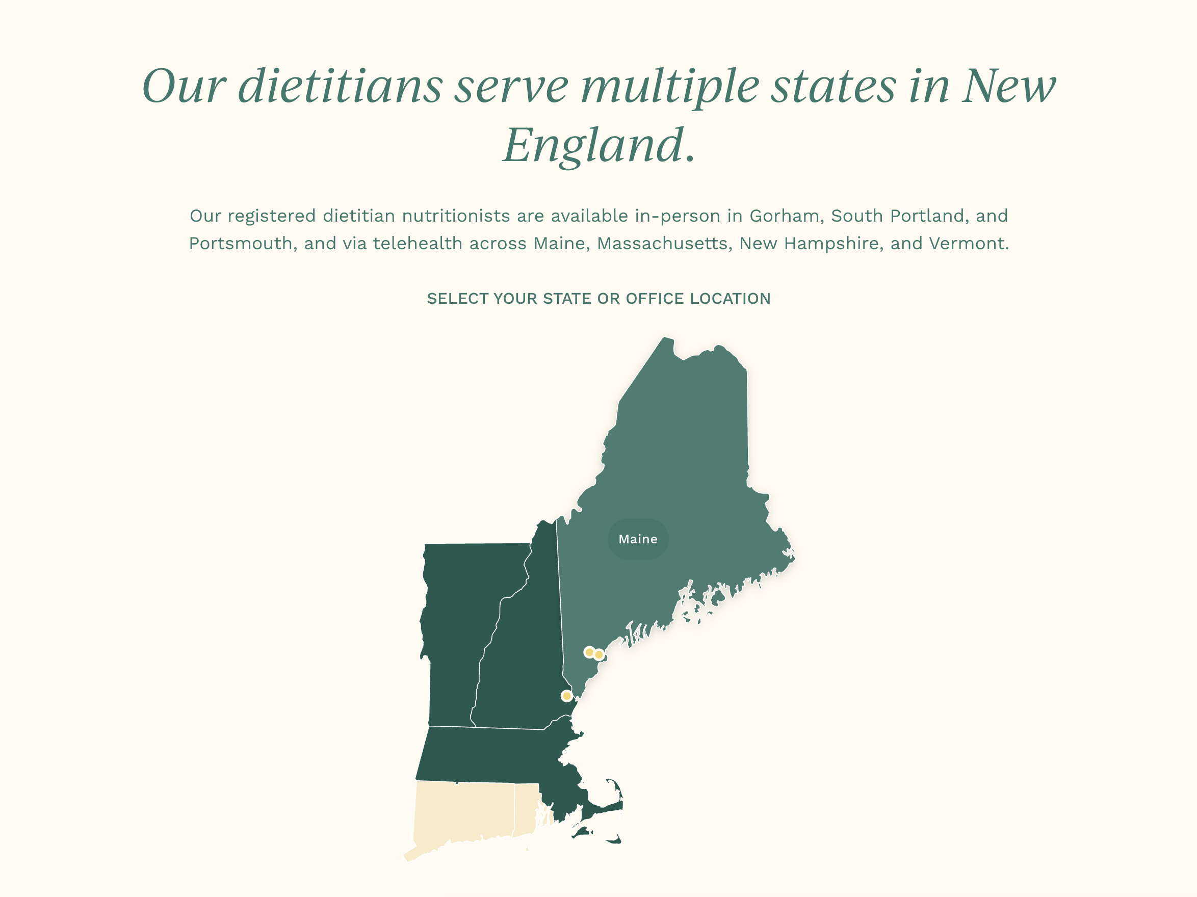 CV Wellbeing nutrition counseling website displayed on a mobile device