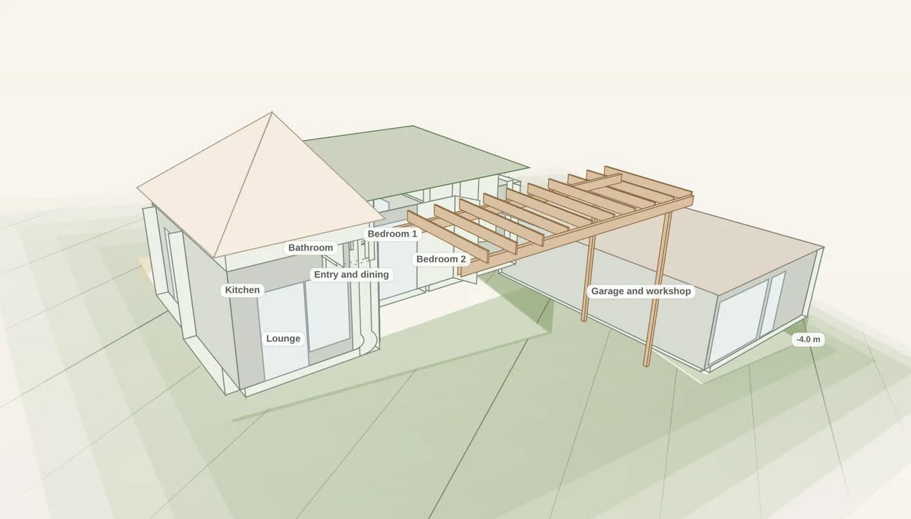 A 3D record of a house showing each room in its place