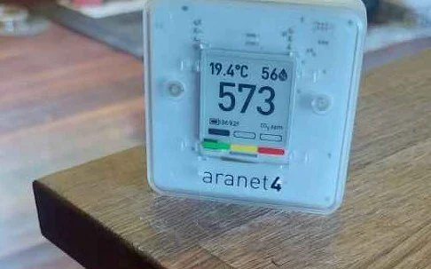 Environmental conditions monitor recorded in a room as part of the assessment record.