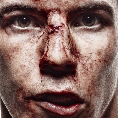 MMA cage fighter studio portraits