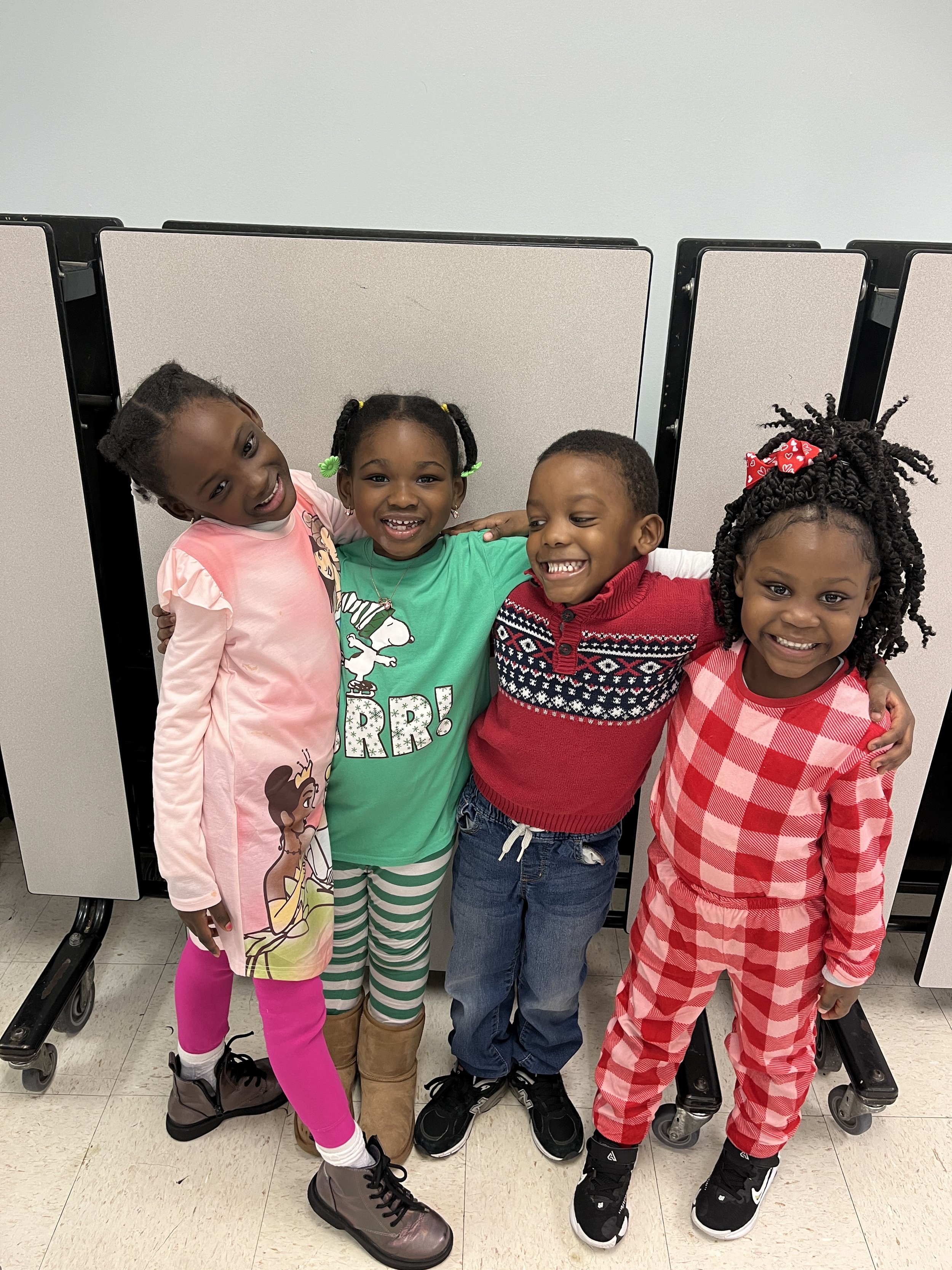 kindergarten students having fun