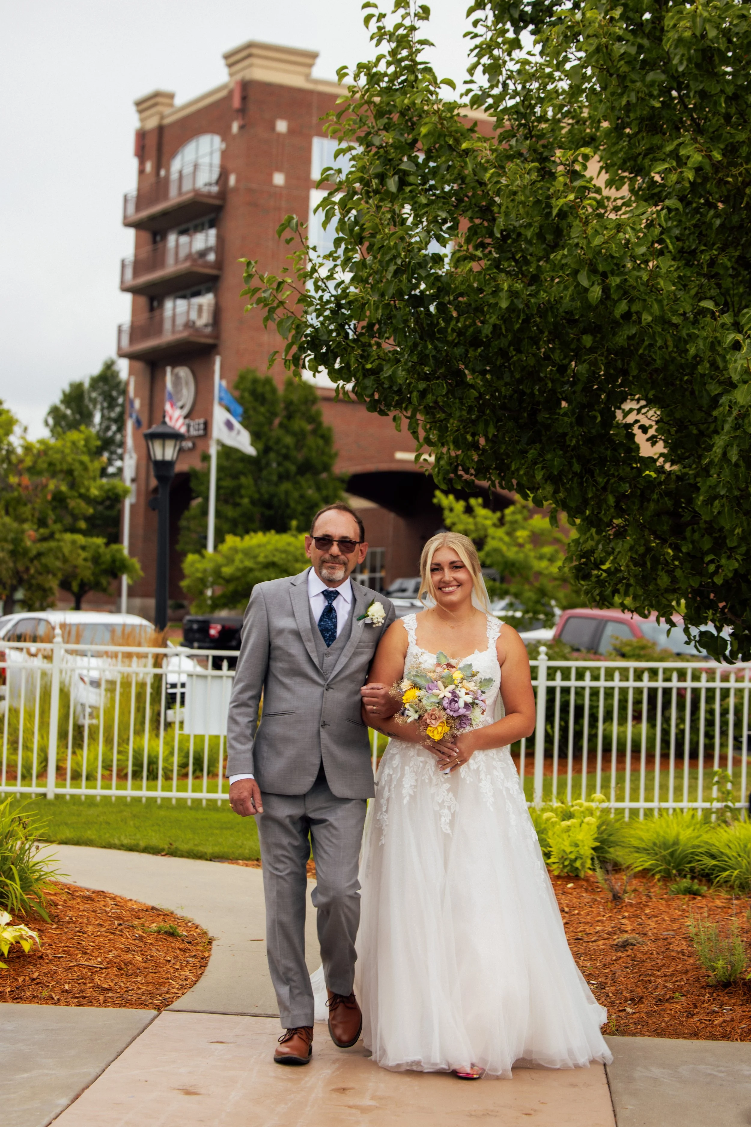 Noah and members of the wedding party during the ceremony