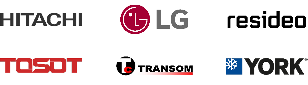 Hitachi, LG, Resideo, Tosot, Transom, York