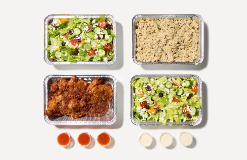 Greek Crispy Chicken Family Dinner