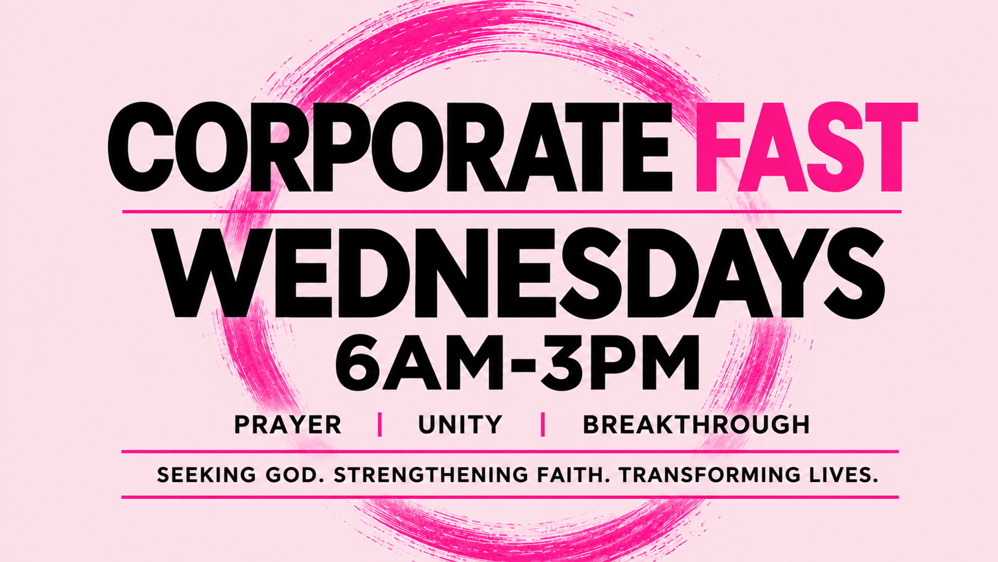 Corporate Fast announcement flyer