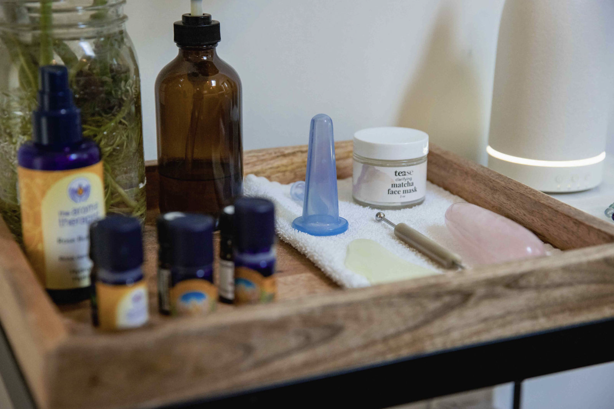 Massage oils and treatment tools