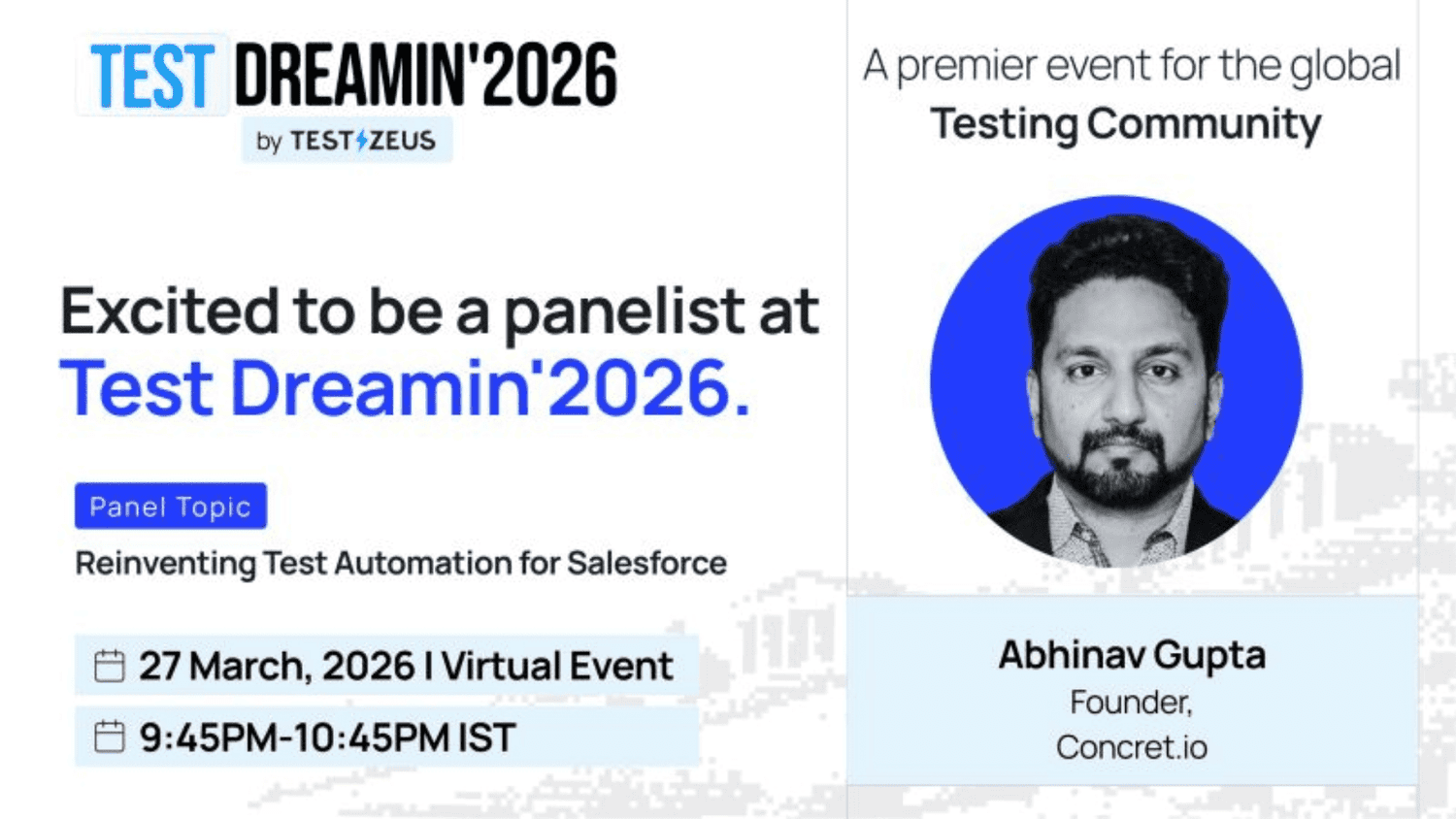 Panelist at Test Dreamin' 2026