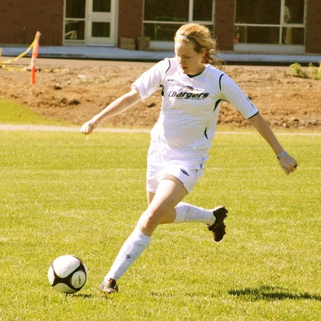 Andie in her varsity soccer kit