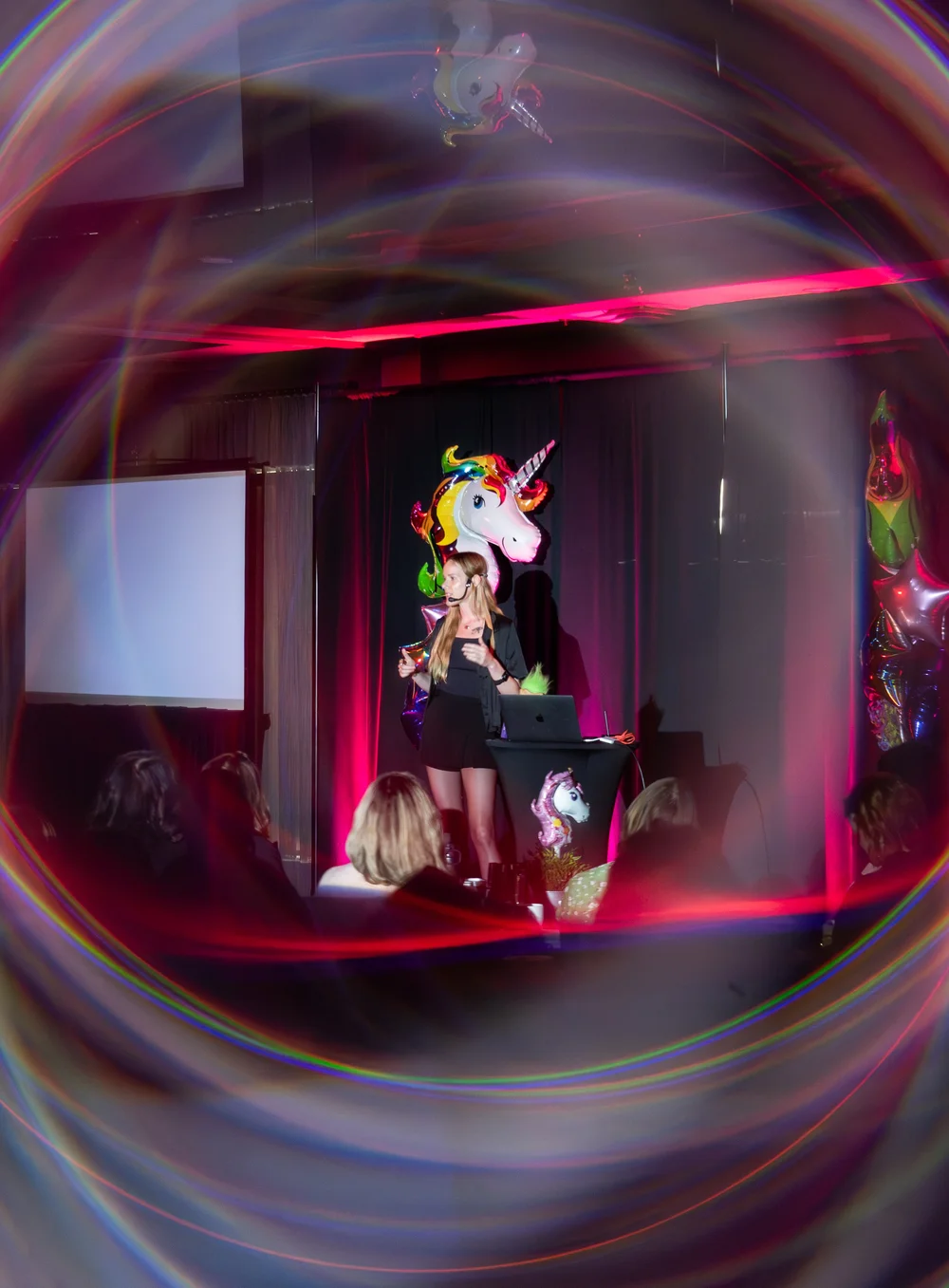 Andie on stage at KNOWN 2025