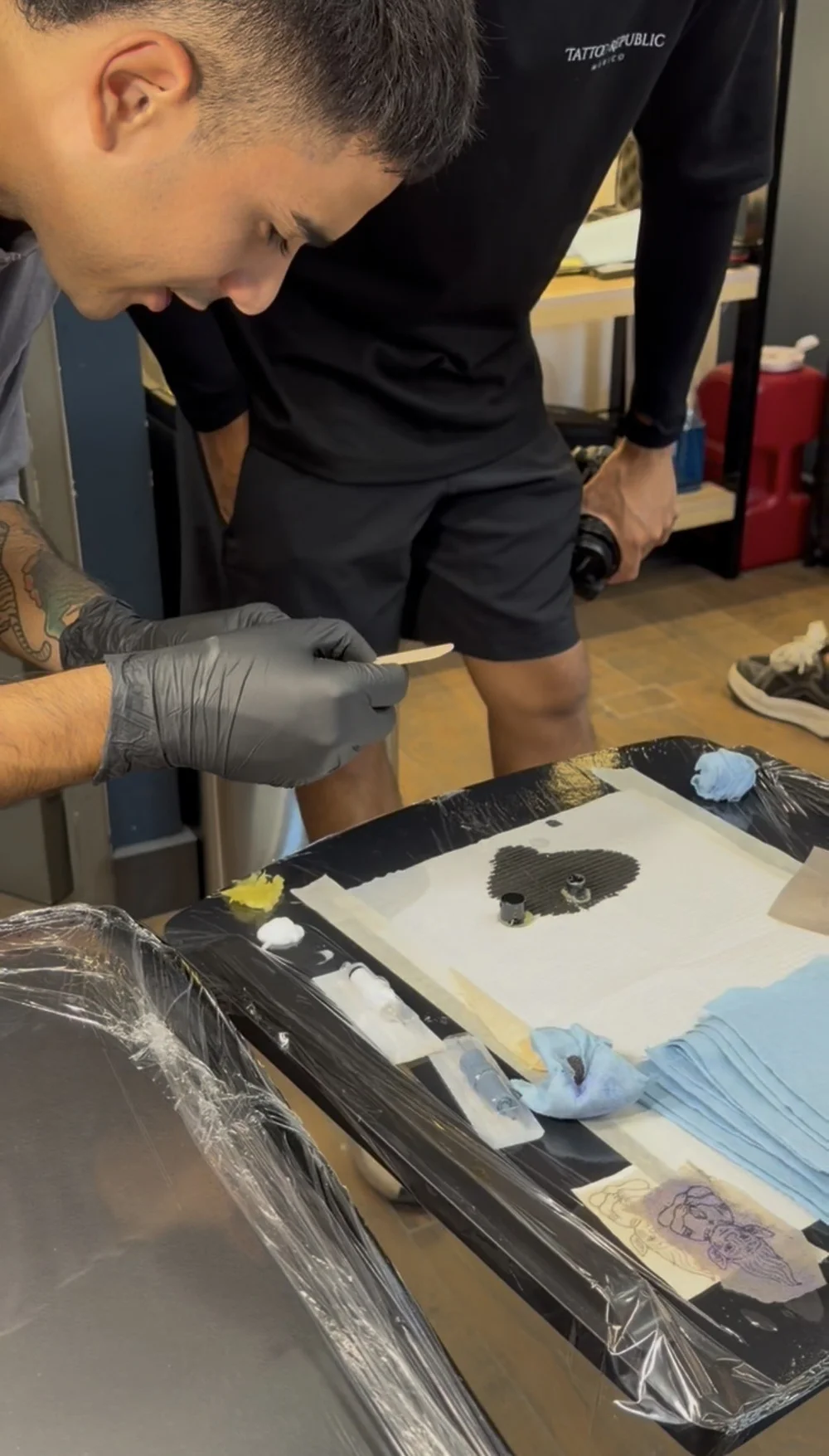 the tattoo artist mixing her father's ashes into the ink