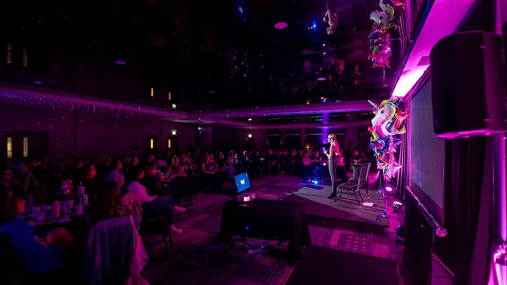 Andie on stage at KNOWN 2024