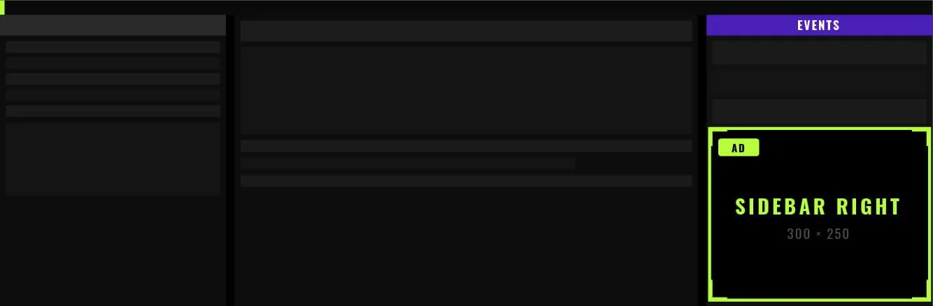 Homepage Sidebar Right placement preview