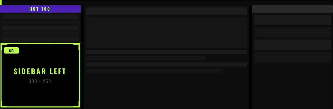 Homepage Sidebar Left placement preview