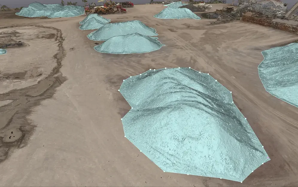 3D stockpile model with volumetric data
