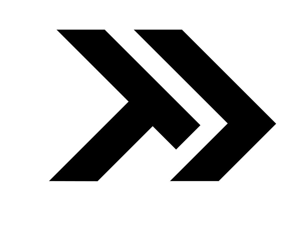 Black icon mark on white