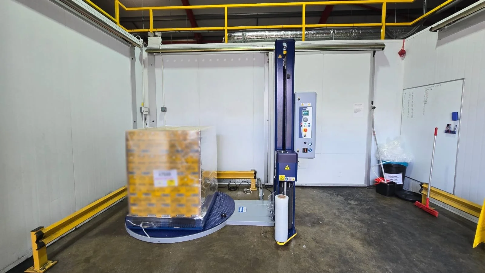 Turntable pallet wrapper supplied by Excelerate Ltd