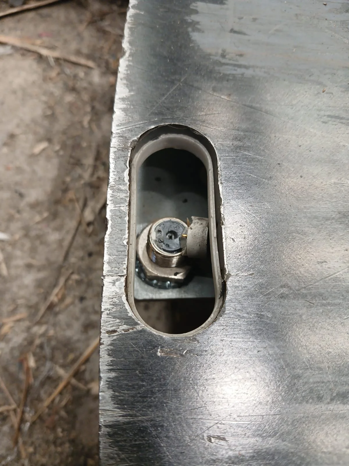 Broken position sensor on pallet wrapper