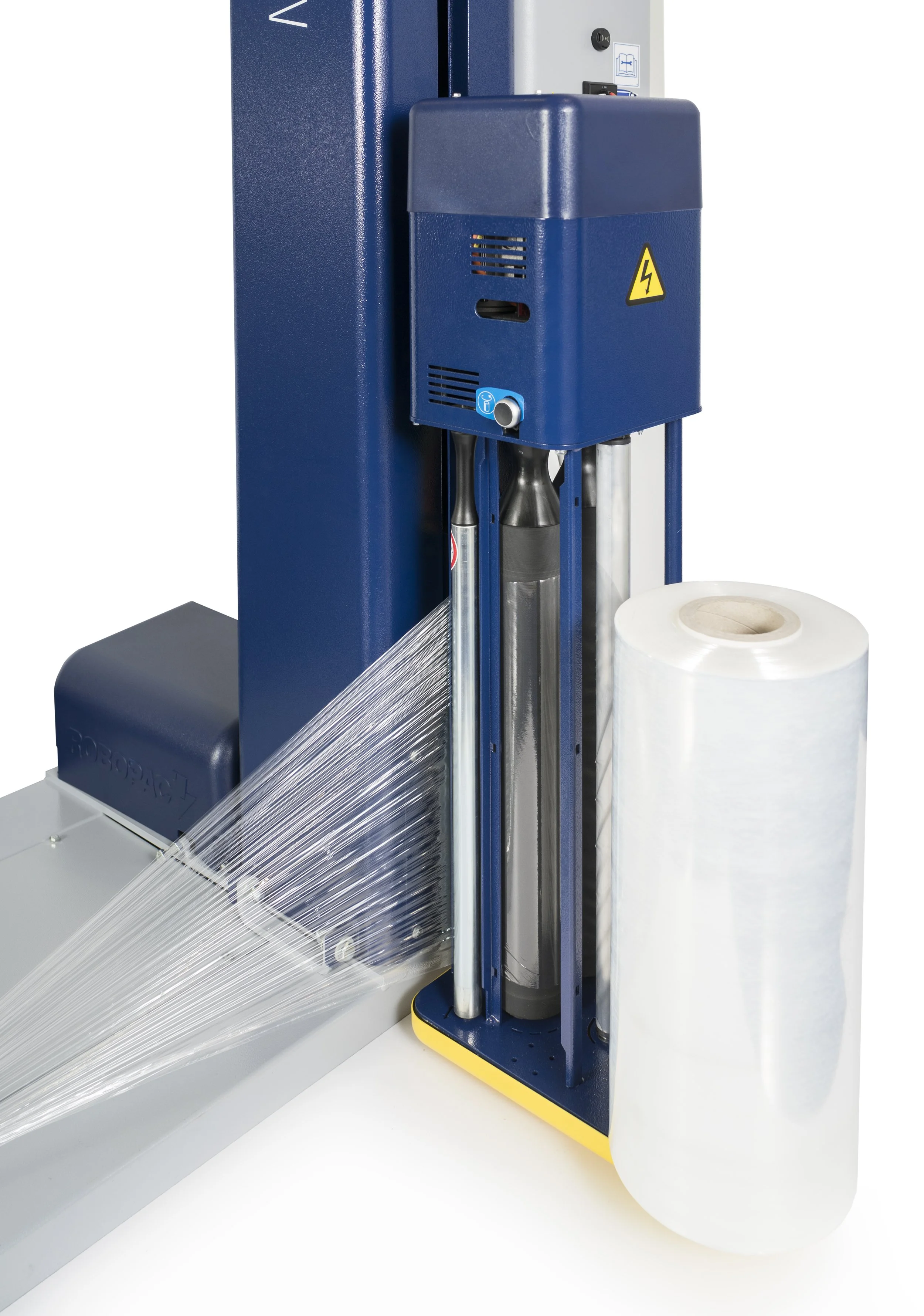 Robopac pallet wrapper power pre-stretch film carriage