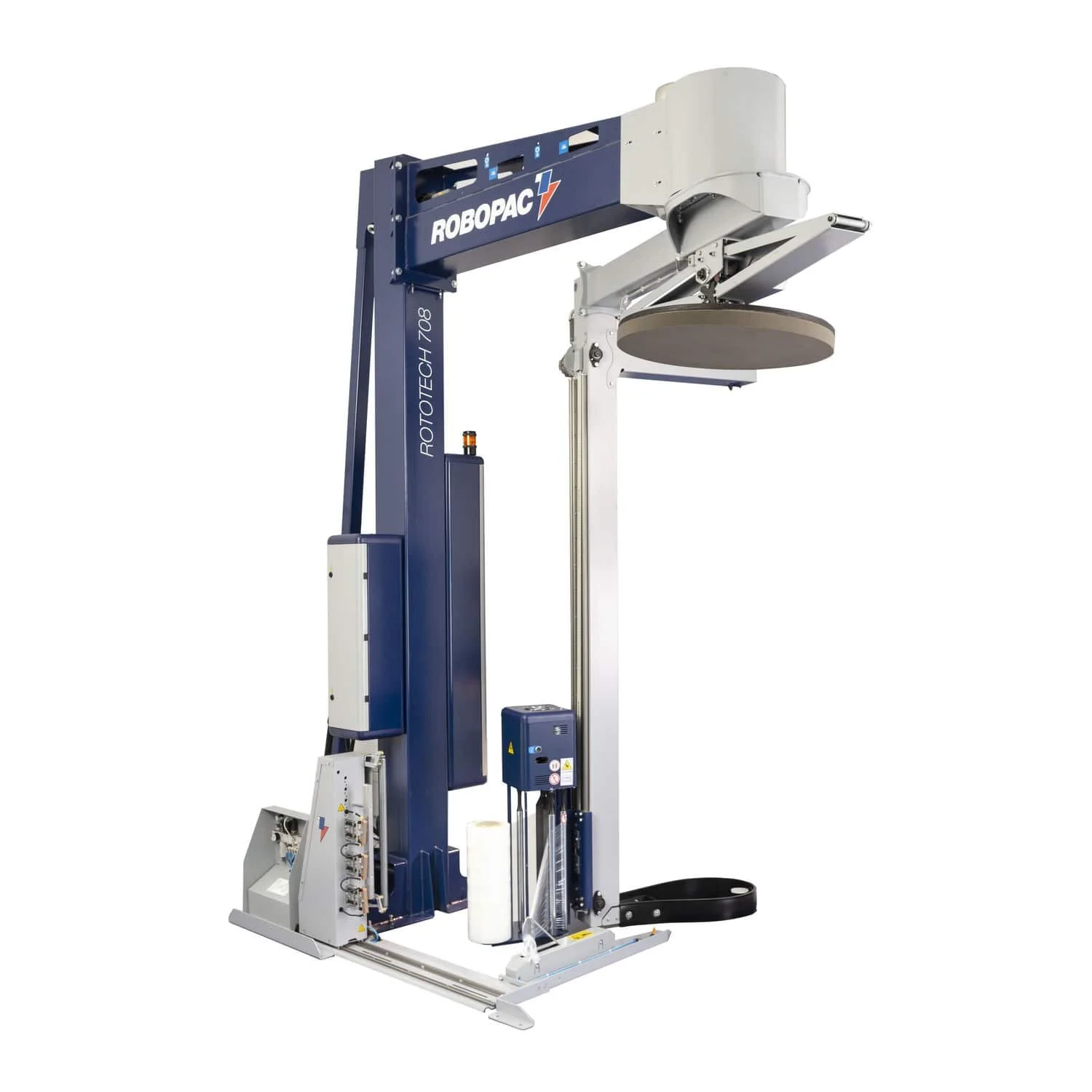 Rotary arm pallet wrapper