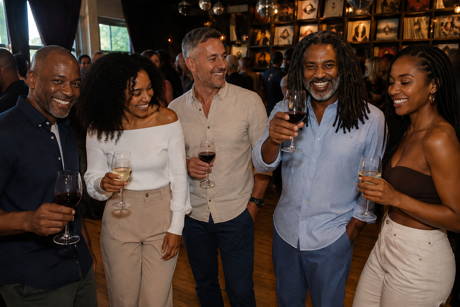 Guests tasting and discovering wine