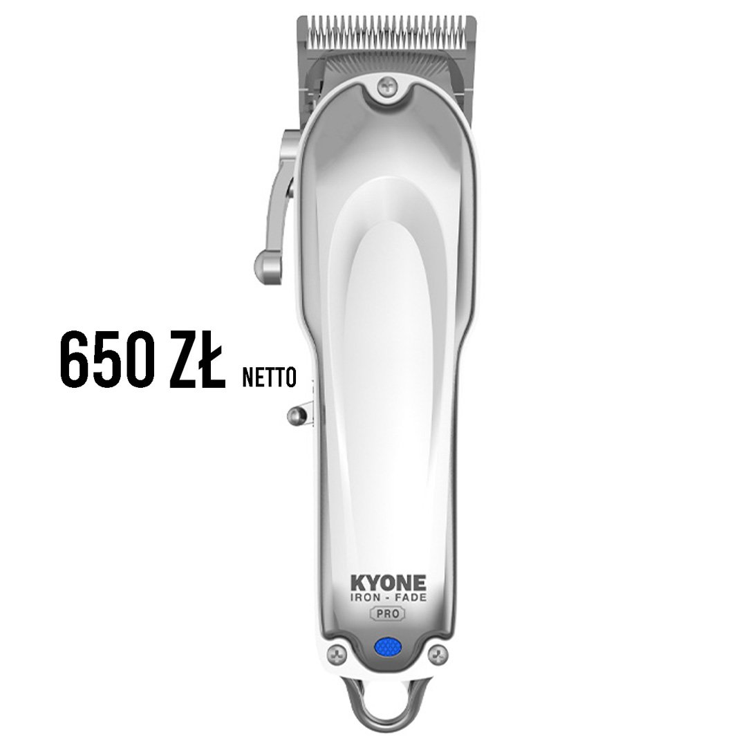 NOWOŚĆ: KYONE UCI-FADE PRO<br>Profesjonalna maszynka do strzyżenia Ultima Iron FADE PRO<br>