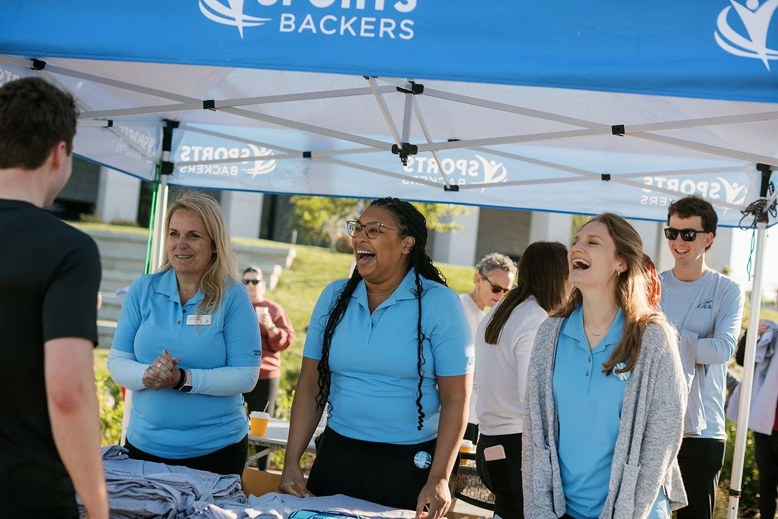 Reunion Rangers greeting participants at check-in