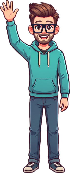 Techie Chris waving