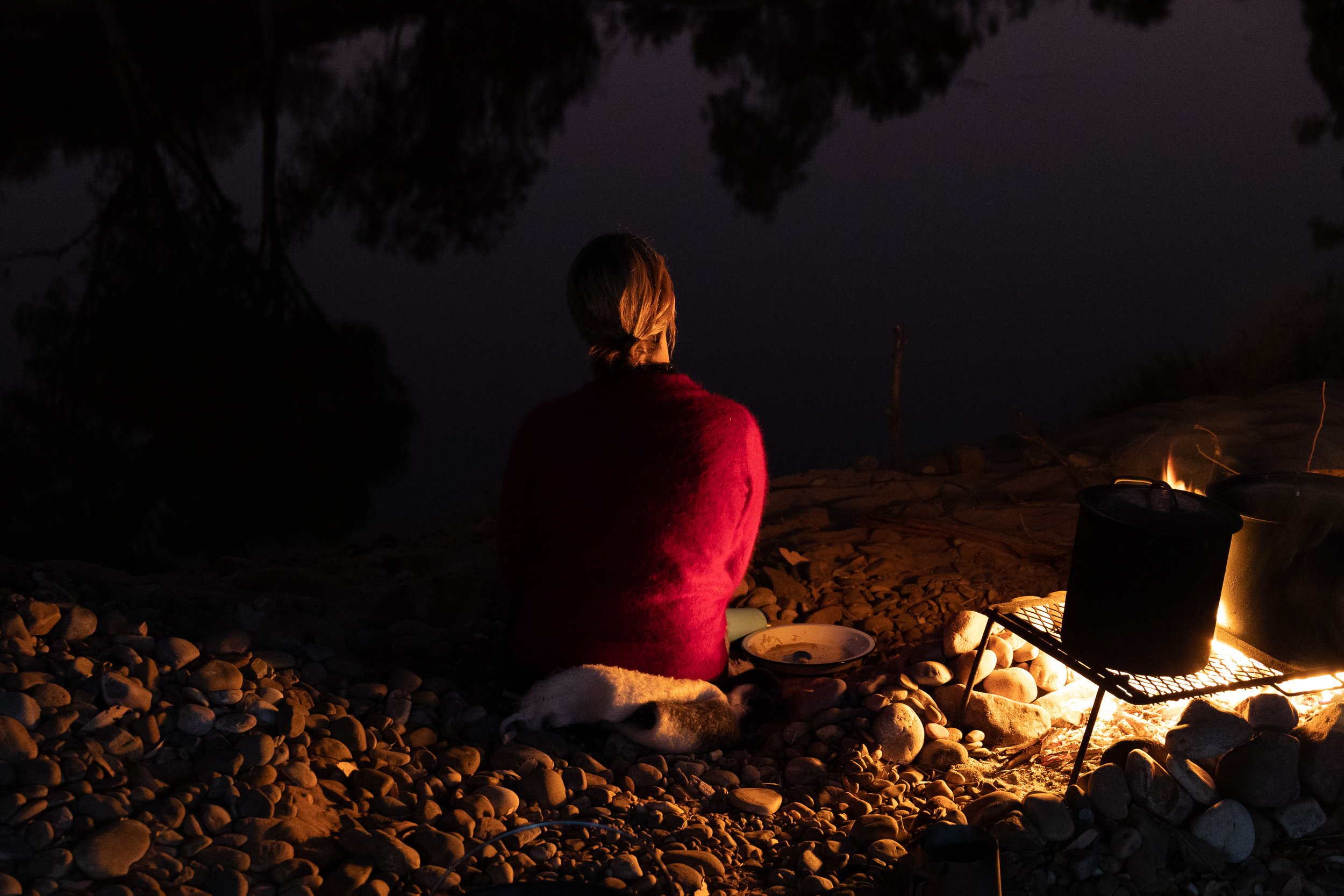 Jess sitting in the desert