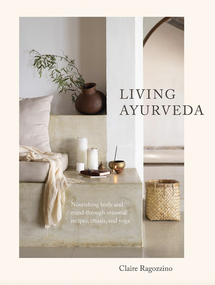Book cover design for 'Living Ayurveda' by Claire Ragozzino.