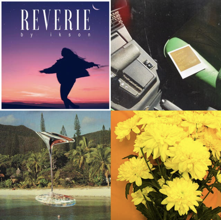 Four album covers joined as a square to form the thumbnail for a Vinyasa Spotify playlist.