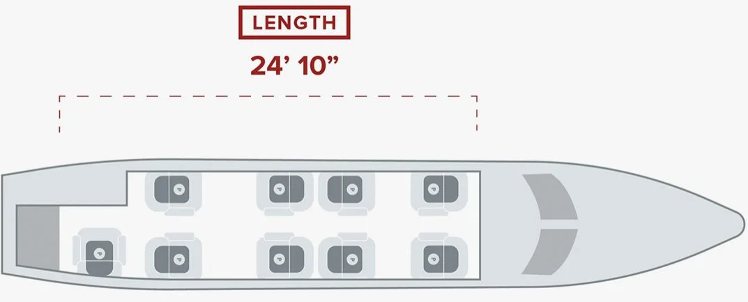 King Air 350 cabin diagram