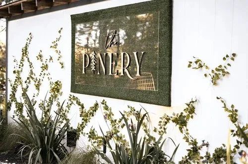 Tropical garden and fountain at The Pinery