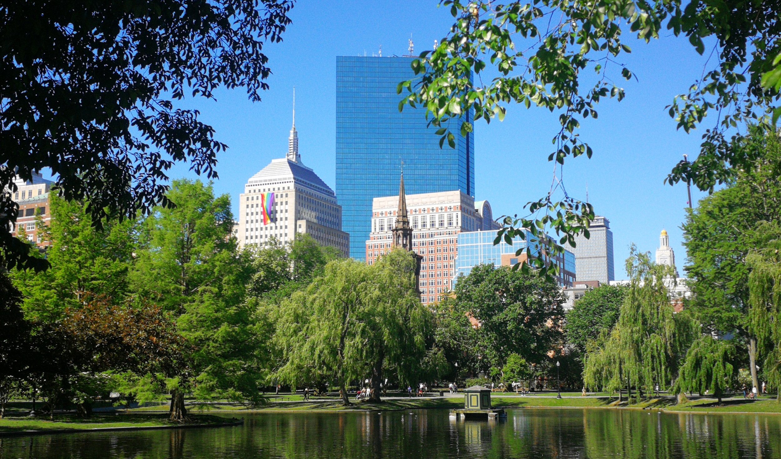 Boston Public Garden on a nice summer day