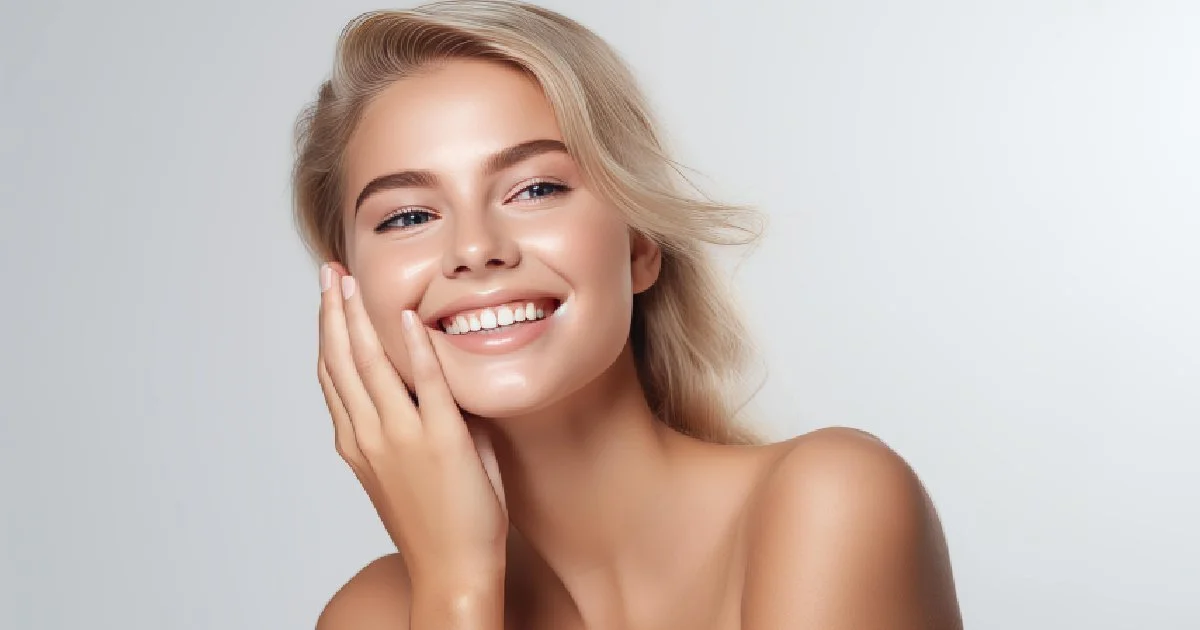 Woman with radiant, glowing skin — exosome cellular renewal at Regenesis Health