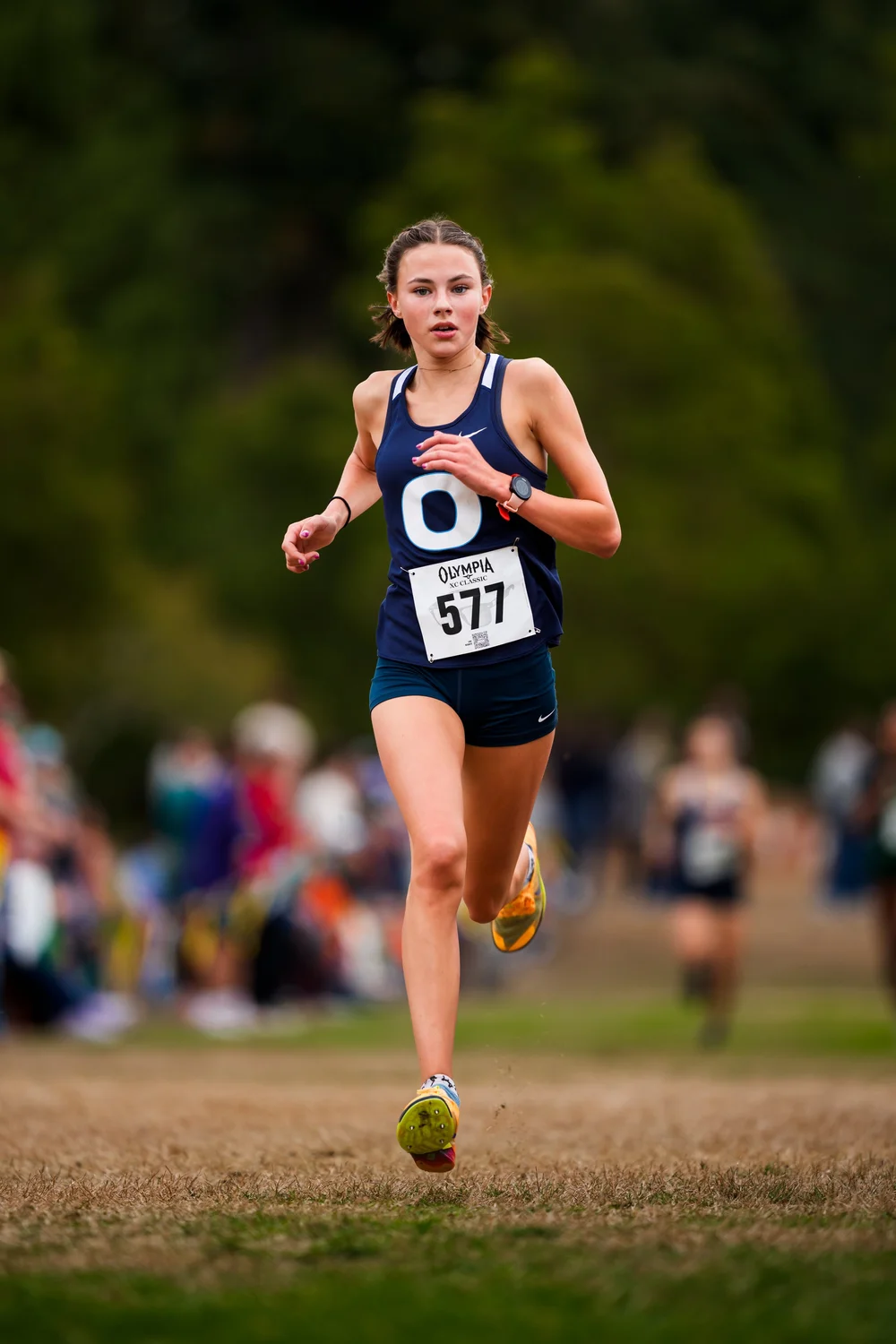 Portrait of a runner at a cross-country pre-season meet