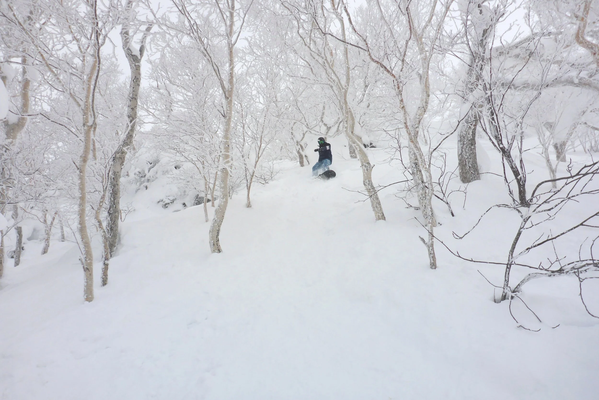 Chairlift disappearing into a storm