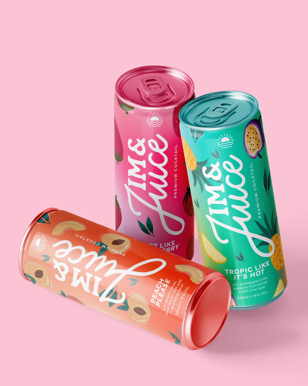 Jim and Juice - Drinks Packaging Design - FMCG CPG Cocktail Brand