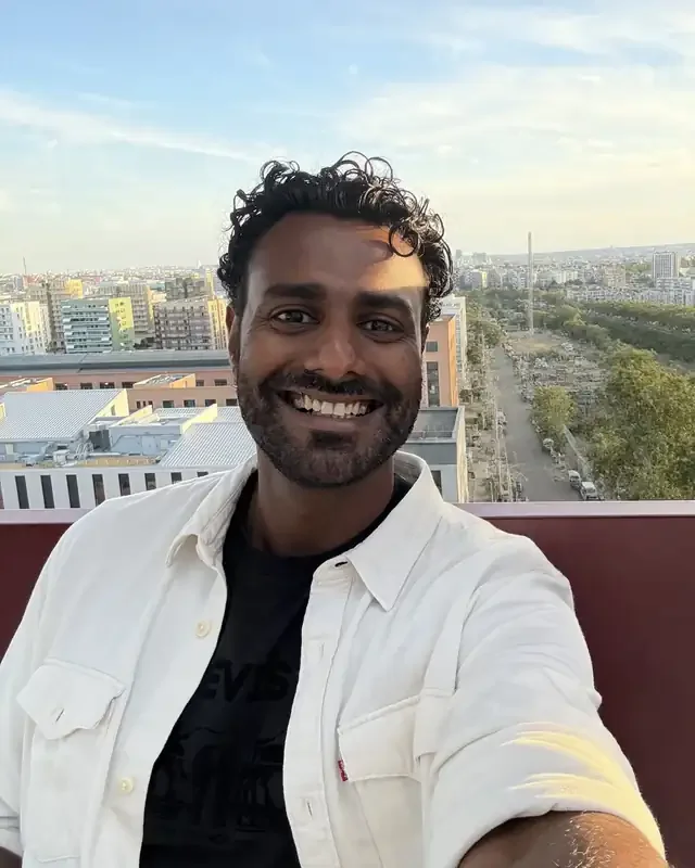 Josh on a rooftop in Paris