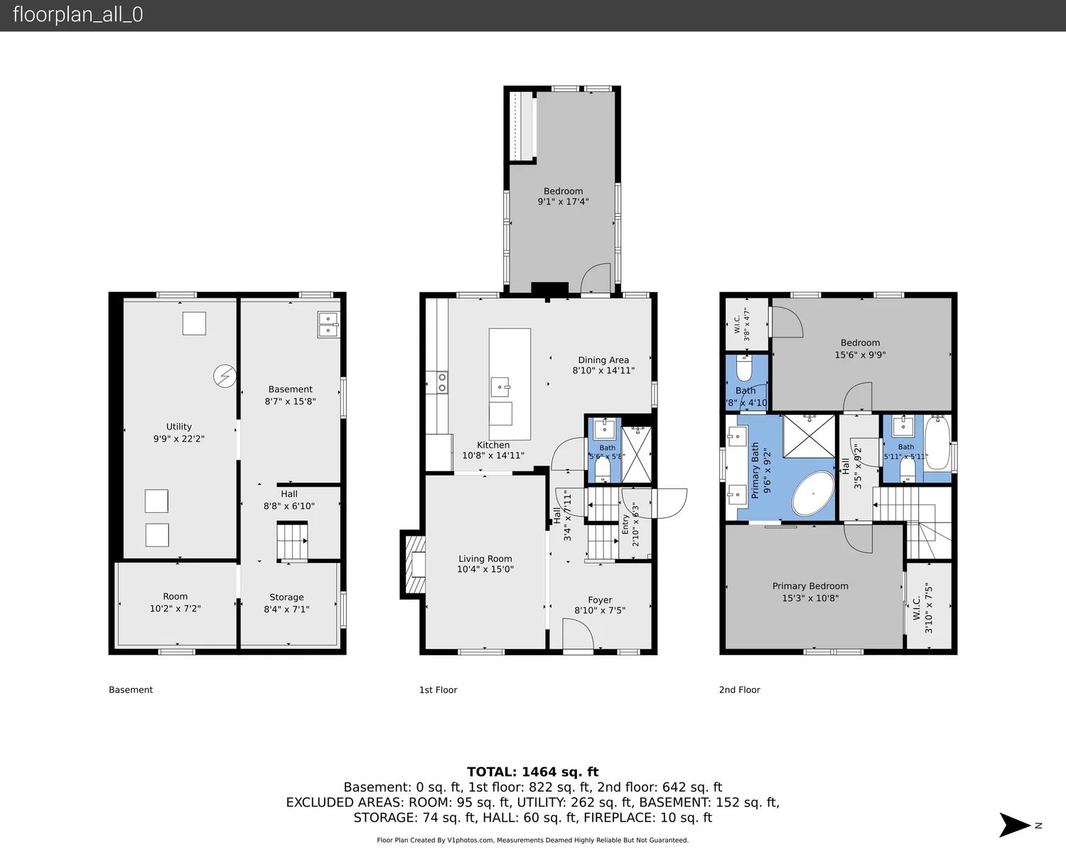 Floor plan of all levels