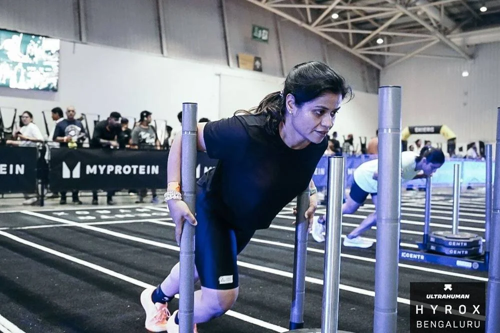 Burpee broad jump at HYROX Bengaluru 2026