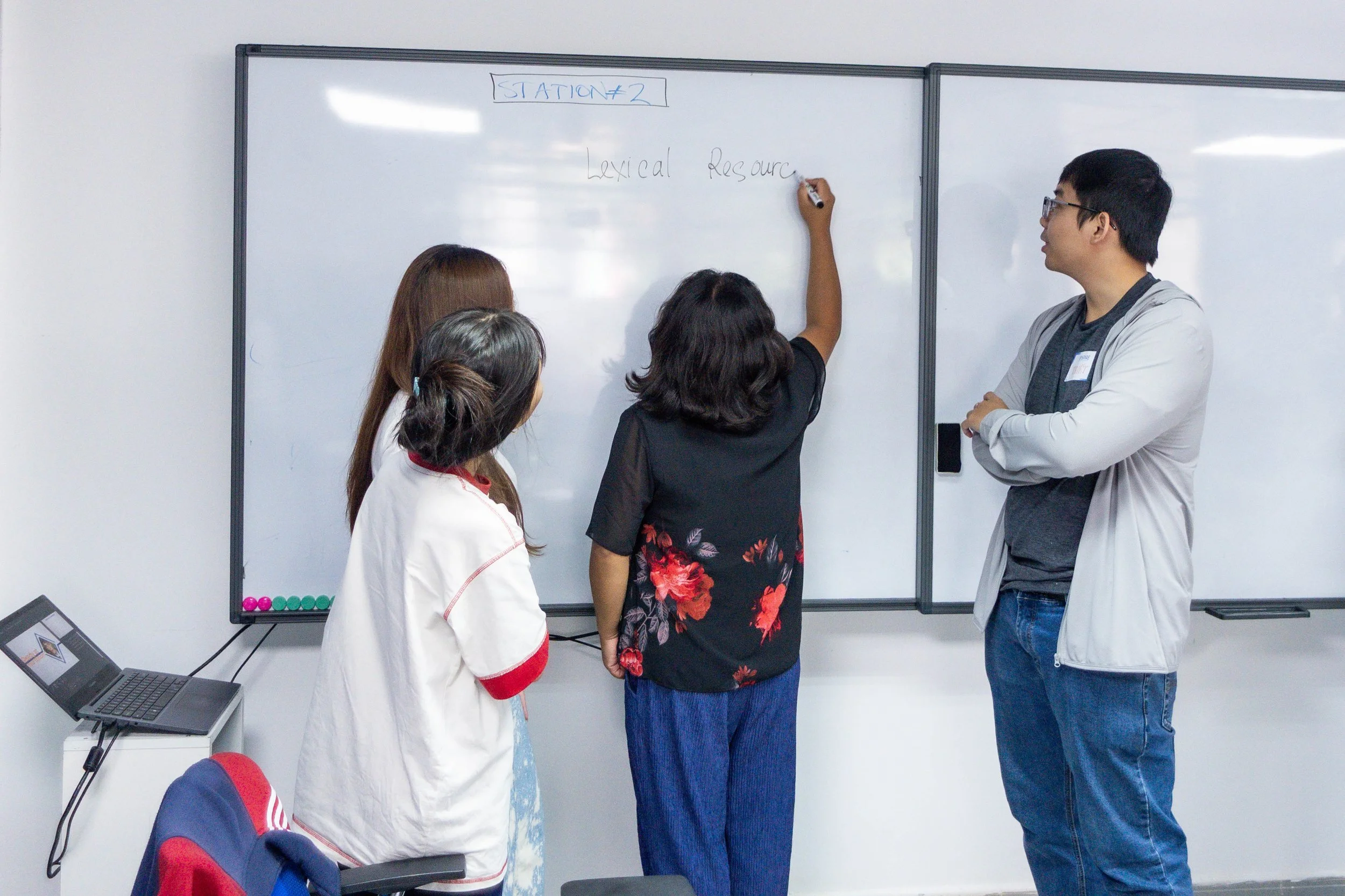 Teachers taking part in an Inspire English-teaching workshop