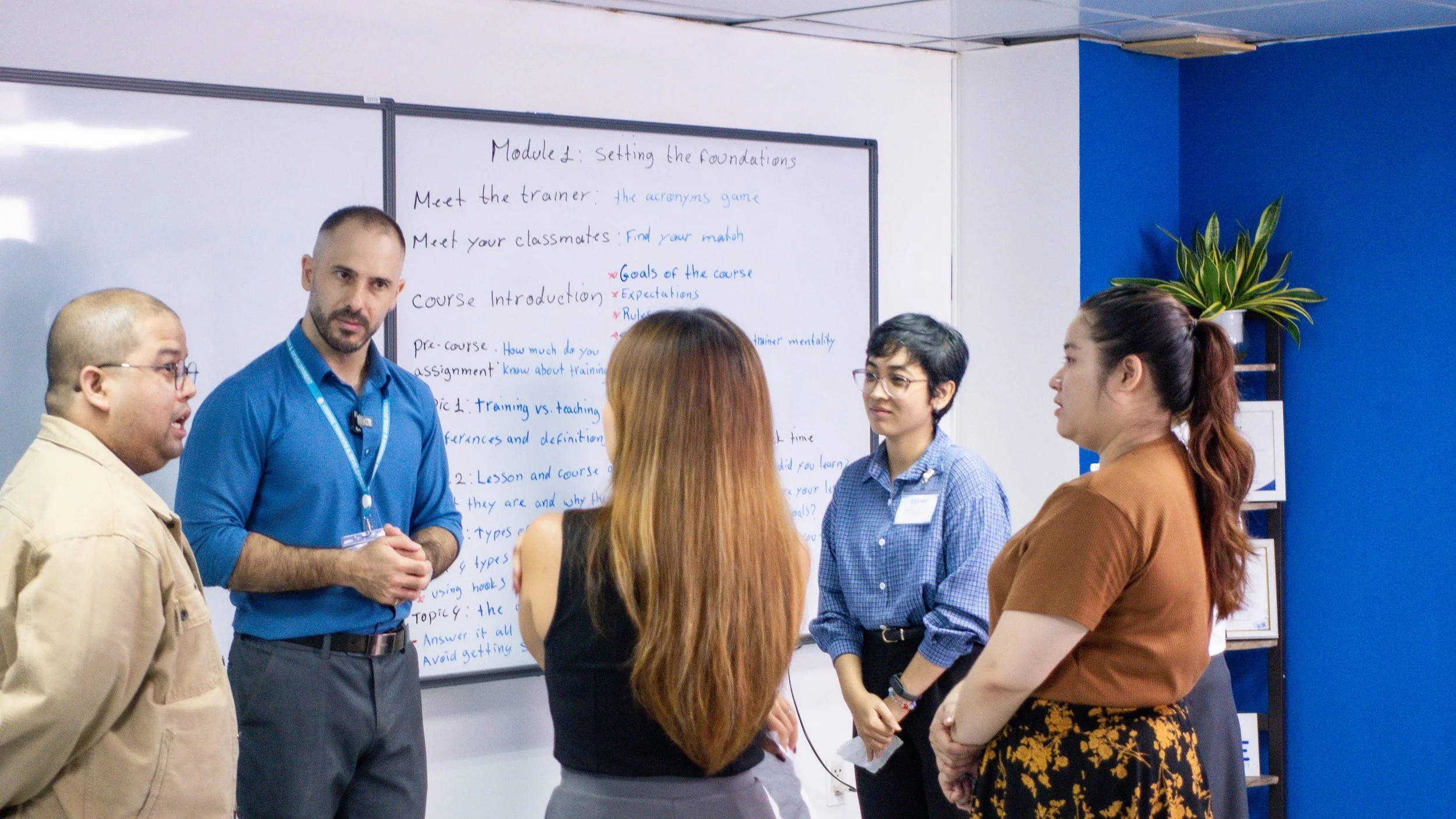TESOL trainees learning practical classroom activities