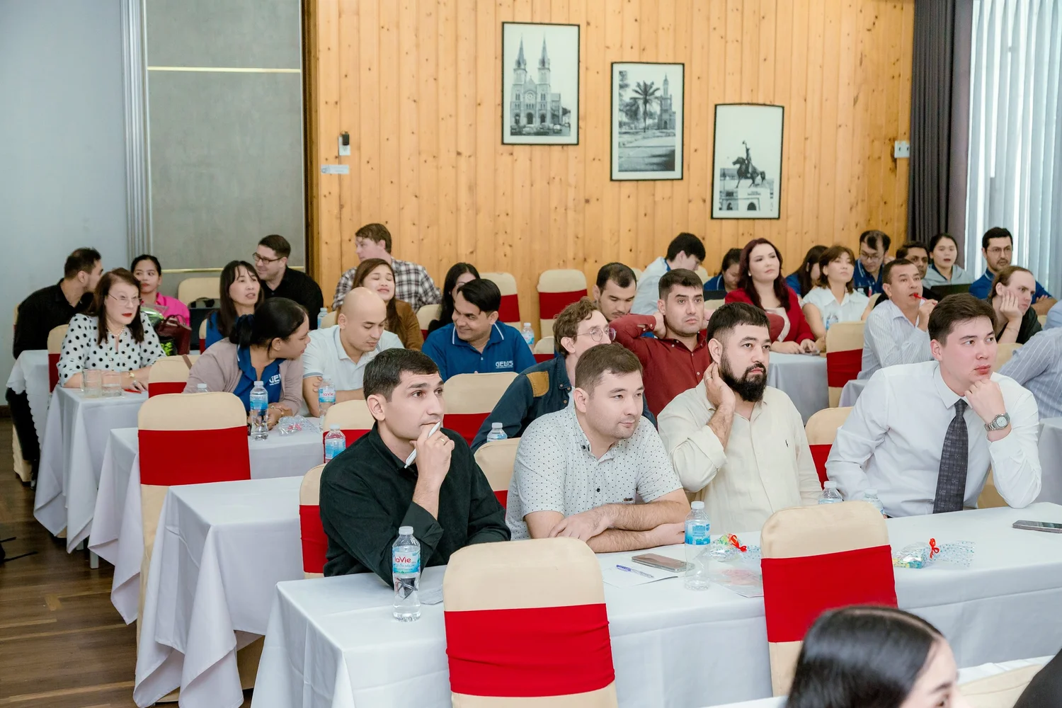 Teachers taking part in a professional-development workshop