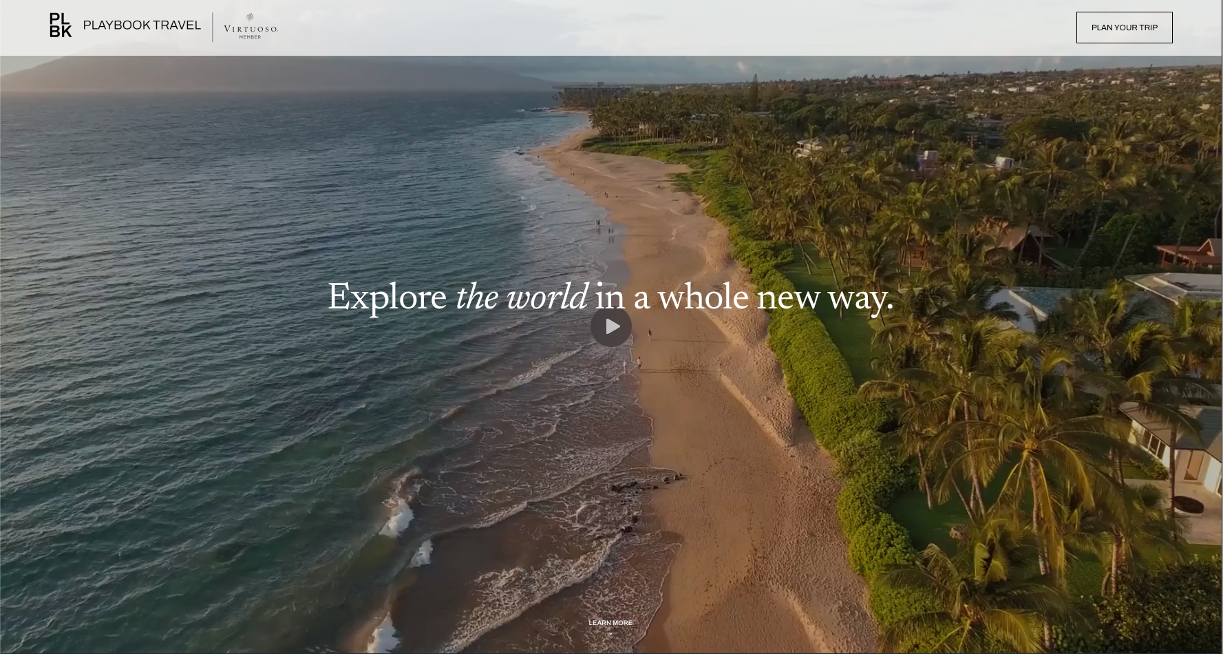 Playbook Travel website