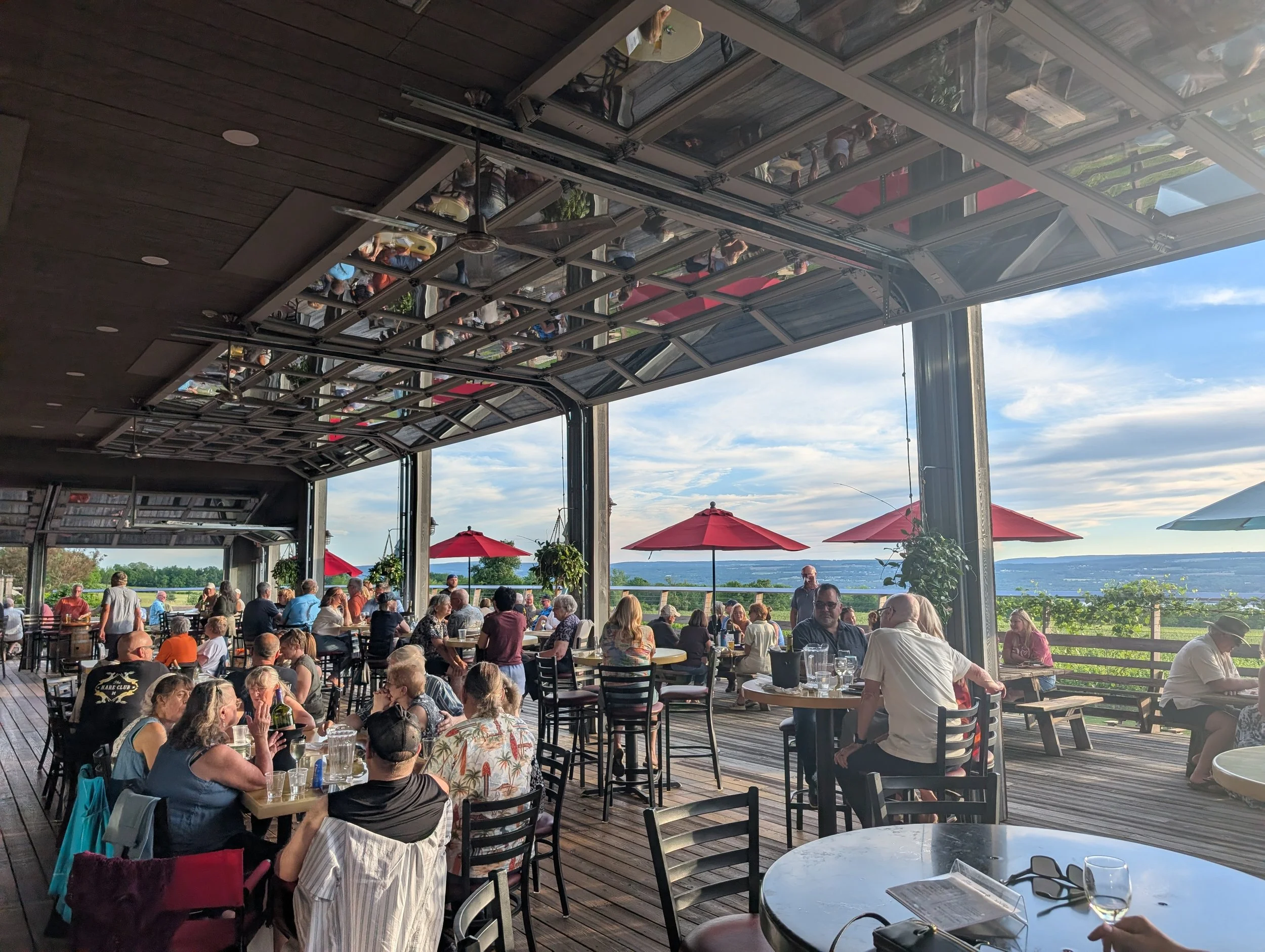 Inviting Finger Lakes craft beverage patio