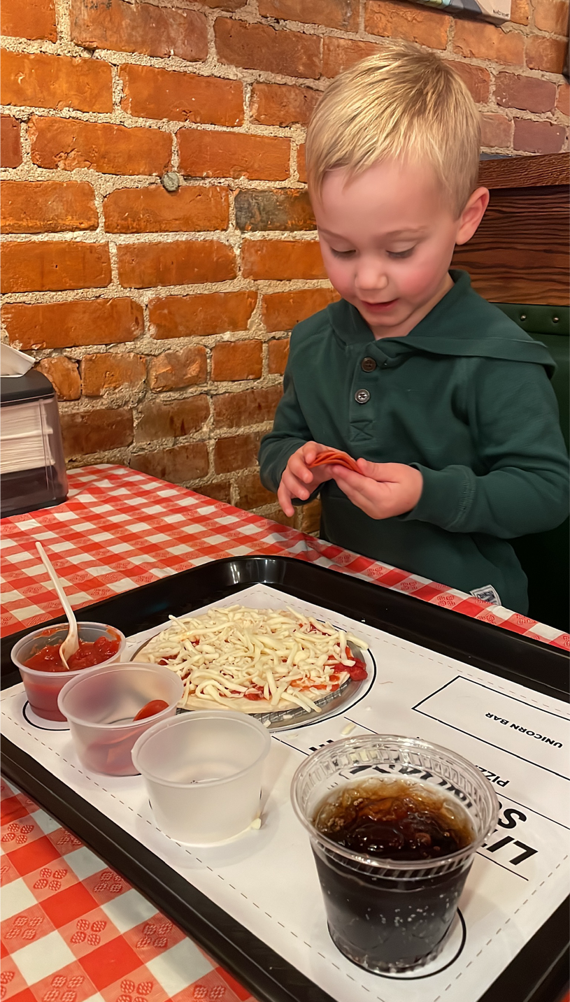 Step 4 of building a pizza