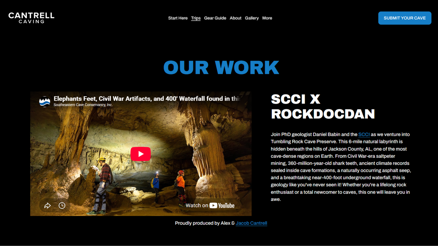 SCCI x Rockdocdan: Dan inside Tumbling Rock Cave