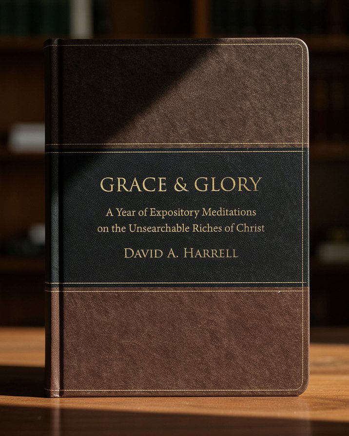 The Grace & Glory cover: brown leatherlike binding with a black center band and gold rules.